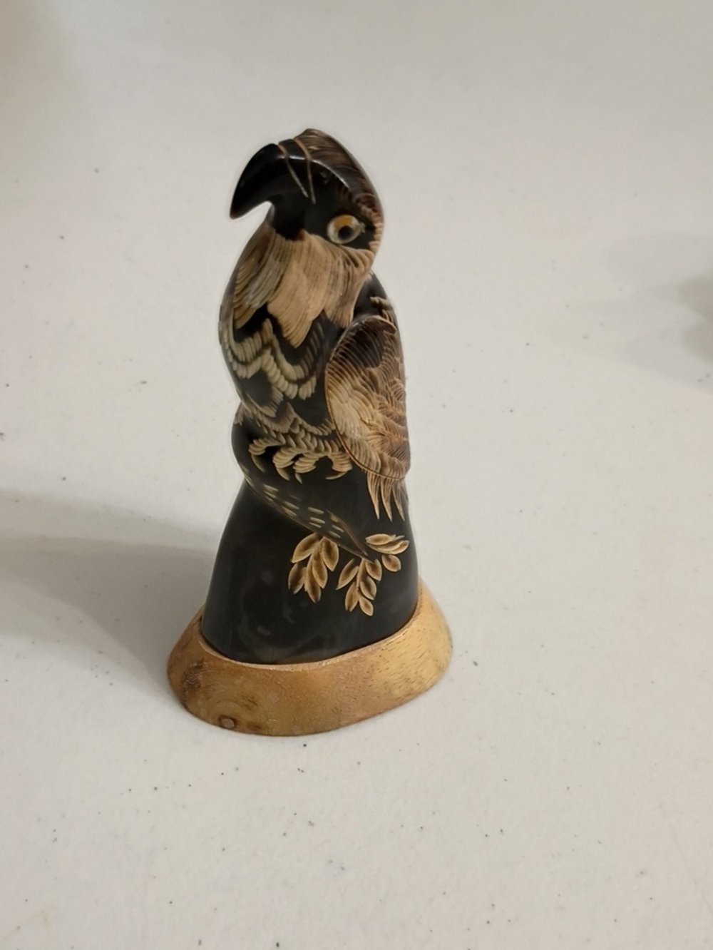 Buffalo Horn Eagle Sculpture